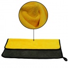 Микрофибровое полотенце двухстороннее (серо-желтое) 30х30см